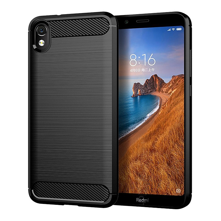 Ốp Lưng Chống Sốc Vân Cabon Cho Điện Thoại Xiaomi Redmi 7A