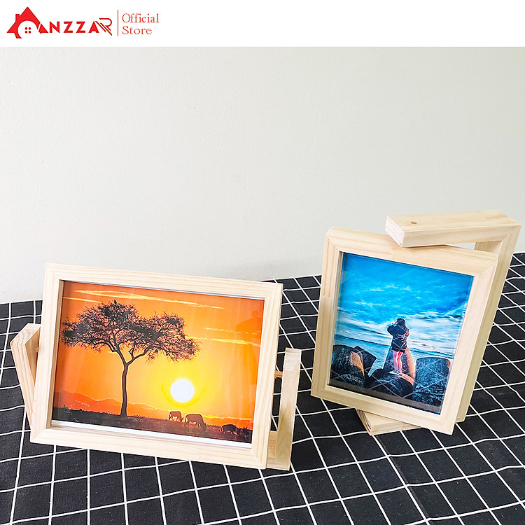 Khung Ảnh Để Bàn Xoay Dọc Anzzar-04 (15x10x4cm)