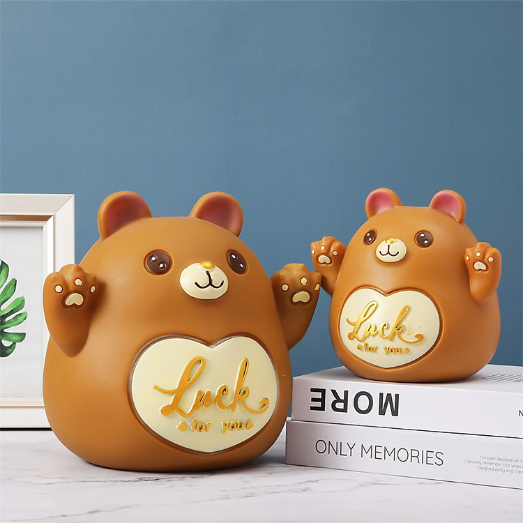 Ống Tiết Kiệm Trang Trí Animal Cute - Gấu (15cm) - Ảnh 3