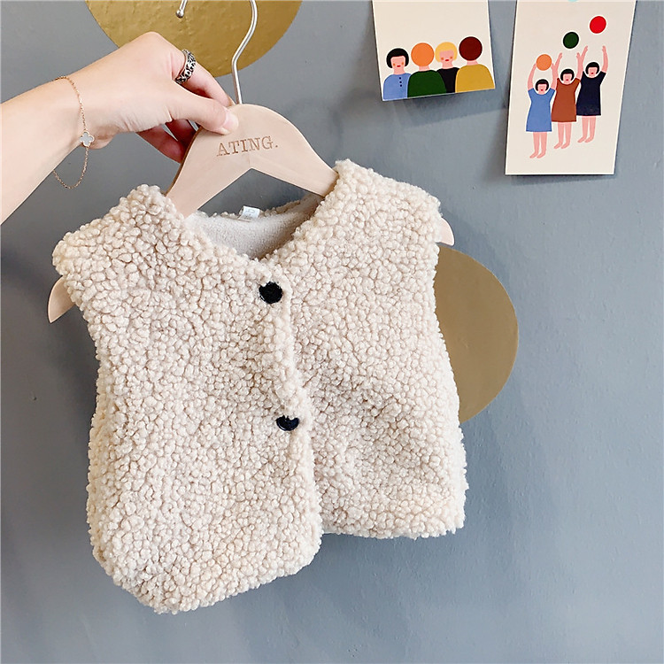 Áo khoác gile lông cừu ấm, dầy dặn cho bé trai bé gái | MP04