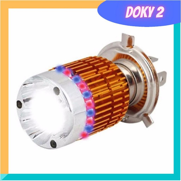 ĐÈN PHA LED XE MÁY H4 7 MÀU ĐÈN PHA LED XE MÁY SIÊU SÁNG, PHÙ HỢP VỚI NHIỀU LOẠI XE - DH47M