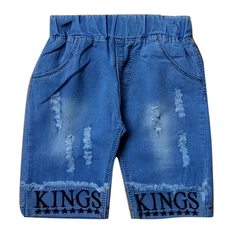 Quần Jean cotton wash rách cho bé trai 8-22kg - Ninedra