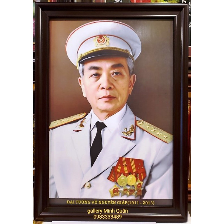 CHÂN DUNG -BÁC GIÁP - ĐẠI TƯỚNG VÕ NGUYÊN GIÁP (IN DẦU CAO CẤP)