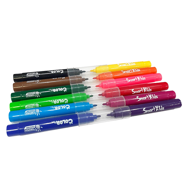 Bút lông màu rửa được Smartkids SK-WM204 (12 màu/hộp) - Ảnh 2