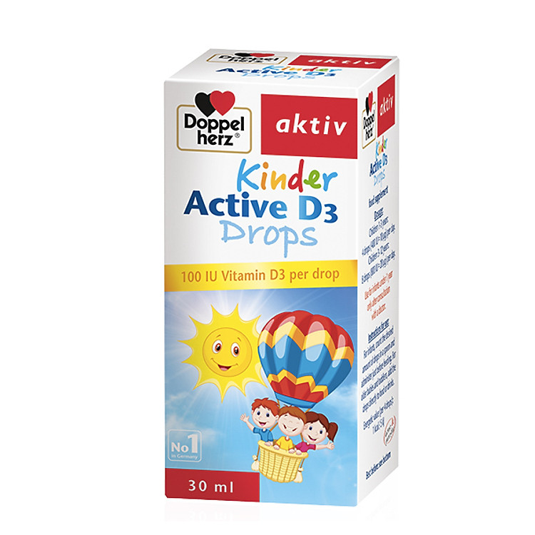 Bổ sung Vitamin D dạng giọt cho bé (30ml) Doppelherz Kinder Active D3