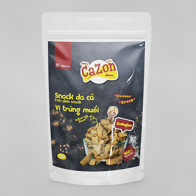 Snack Da Cá Vị Trứng Muối - CAZON (50g)