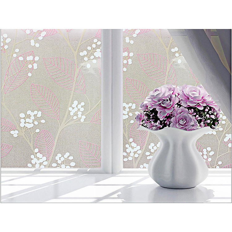 Combo 5m decal dán kính Họa Tiết Hoa Lá - Khổ rộng 60cm x dài 5met