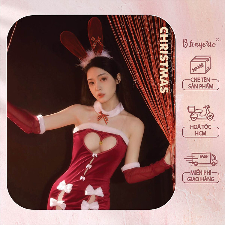 Bộ Cosplay Nàng Thỏ Đêm Noel - B.Lingerie