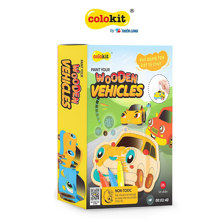 Bộ Tranh Gỗ Tô Màu Phương Tiện Giao Thông Thiên Long Colokit KIT-C032