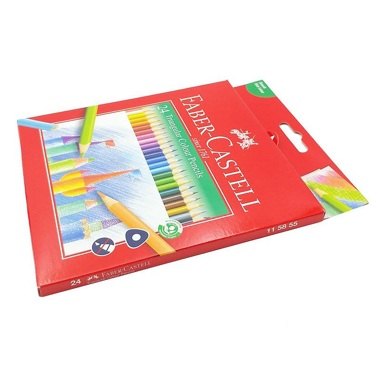 Hộp 24 Bút Chì Màu Tam Giác Faber-Castell Triangular - Ảnh 6