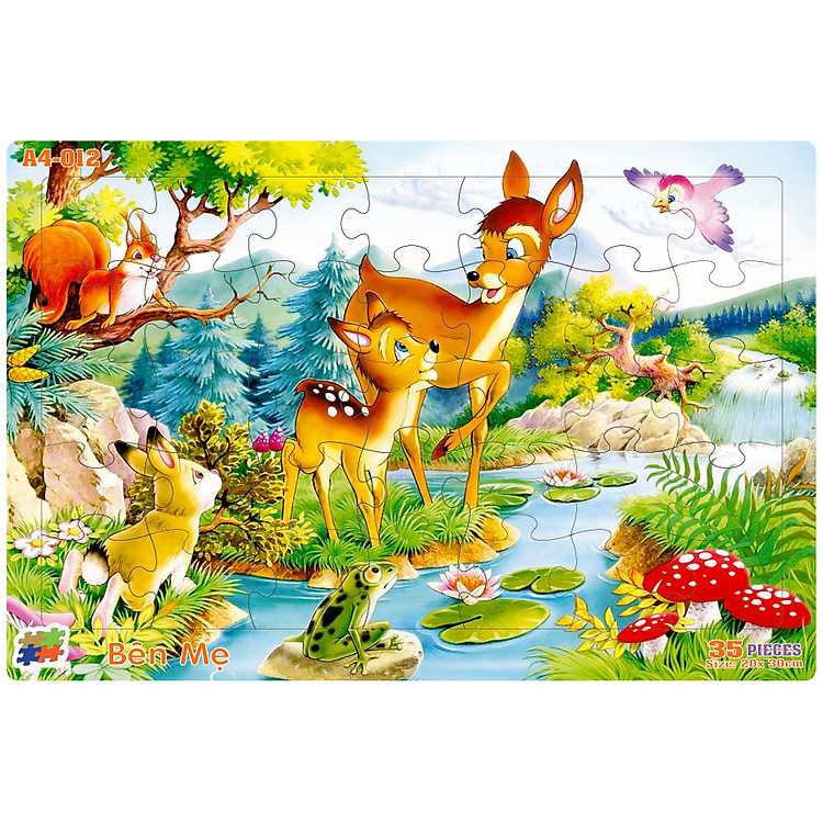 Combo 4 bộ tranh xếp hình A4 Chính hãng Tiết kiệm