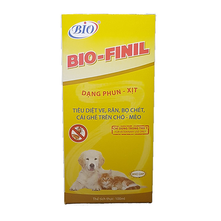 Chai xịt trị ve rận bọ chét chó mèo Fronil 100ml