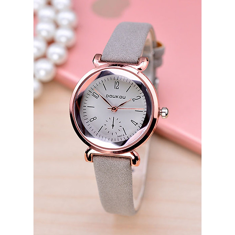 Đồng hồ nữ thời trang Hàn Quốc DOU3407 - Tặng vòng đeo tay Titan
