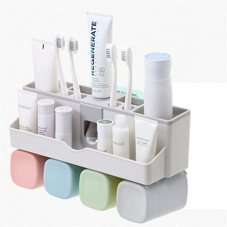 Dụng cụ nhả kem đánh răng 4 cốc lúa mạch - Nhả kem đánh răng 4 cốc cho cả gia đình