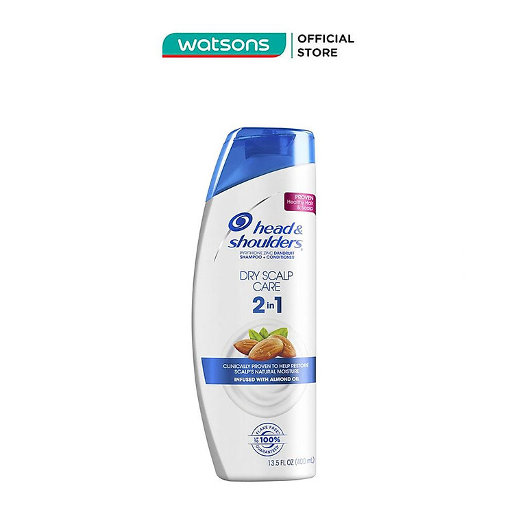 Dầu Gội Và Xả Head & Shoulders Dry Scalp Care 2in1 With Almond Oil Với Dầu Hạnh Nhân 400ml