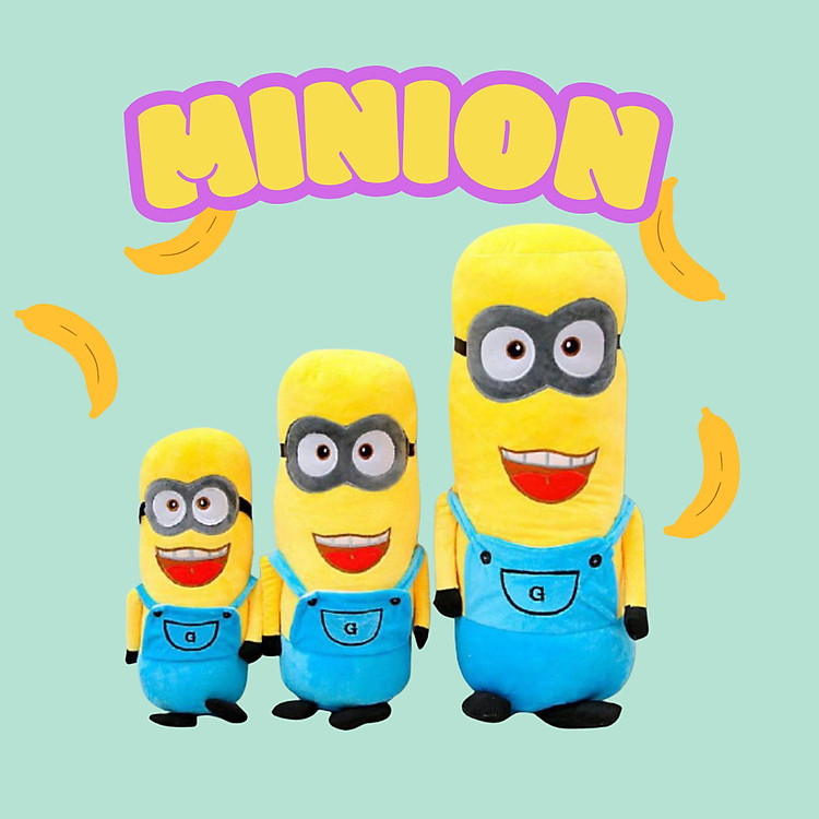 Mua Thú nhồi bông minion vàng dễ thương Chính hãng Tiết kiệm - Hình ảnh 3