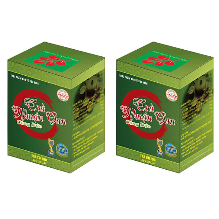 Combo 2 hộp Trà nhuận gan Công Đức thải độc, hạ men gan