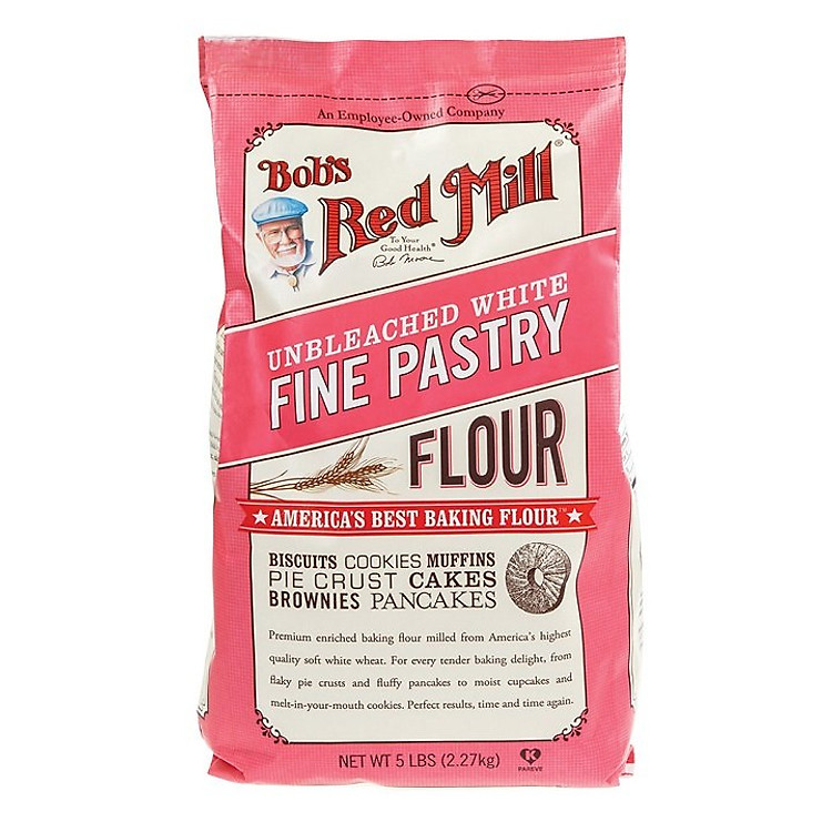 Bột mỳ mềm không tẩy trắng pastry flour Bob's Red Mill 2.27kg