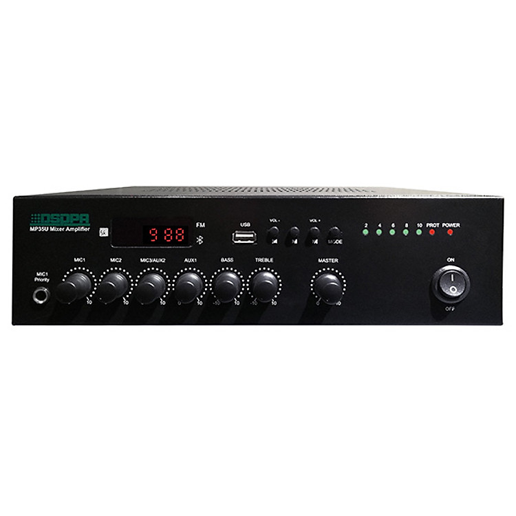 Amplifier Mini Mixer DSPPA - MP35U / 35W Kết Nối Usb / Tuner / Bluetooth Tiện Lợi - Hàng Chính Hãng