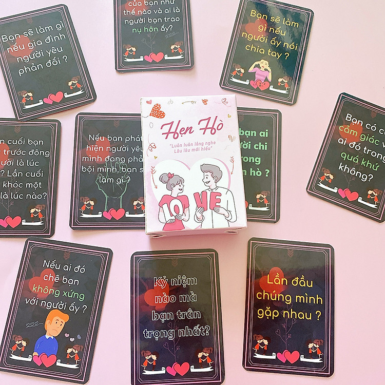Bộ Bài Hẹn Hò Tình Yêu Drinking Game 59 Lá Dành Cho Các Cặp Đôi Đang Yêu Nhau Giúp Thấu Hiểu Người Ấy Của Bạn