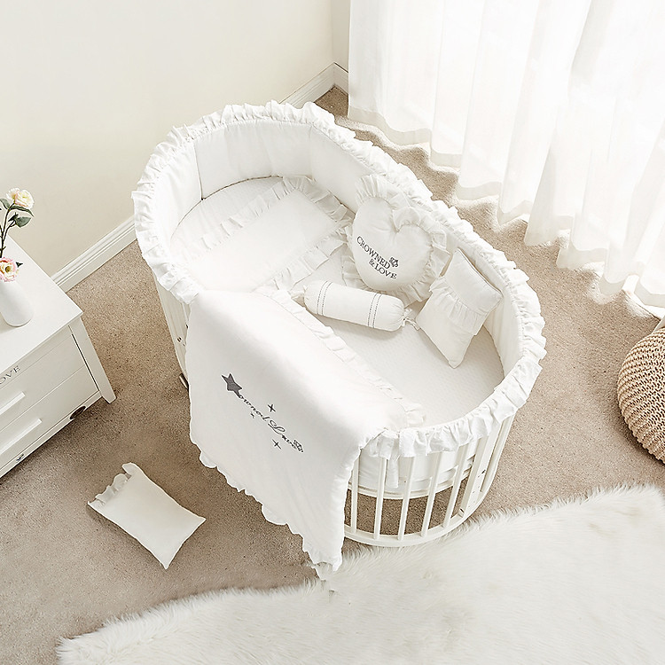 Quây Cũi Cotton Sợi Bông Cho Bé - Cho Cũi Kích Thước 120*65 cm Hoặc Nhỏ Hơn