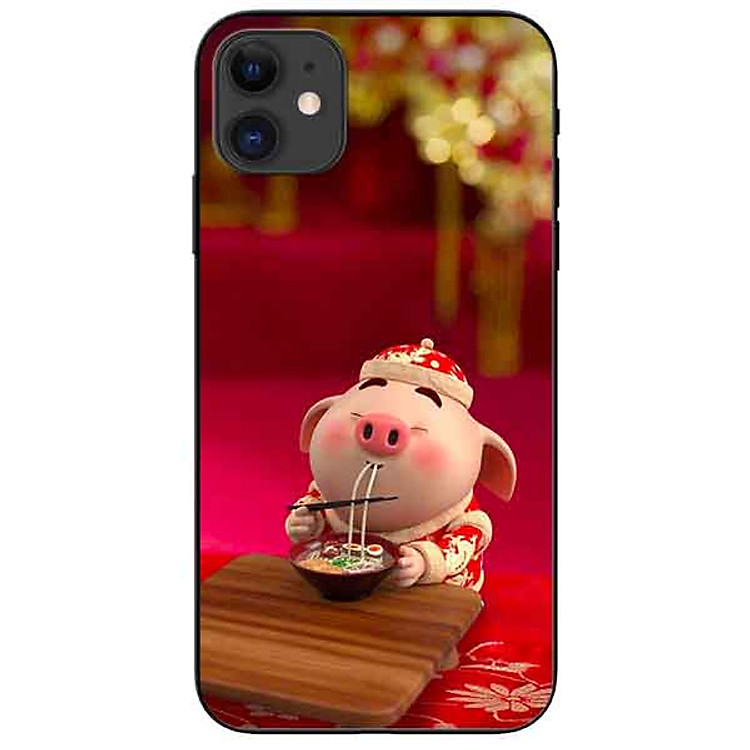 Ốp lưng in cho Iphone 11 Mẫu Heo Ăn