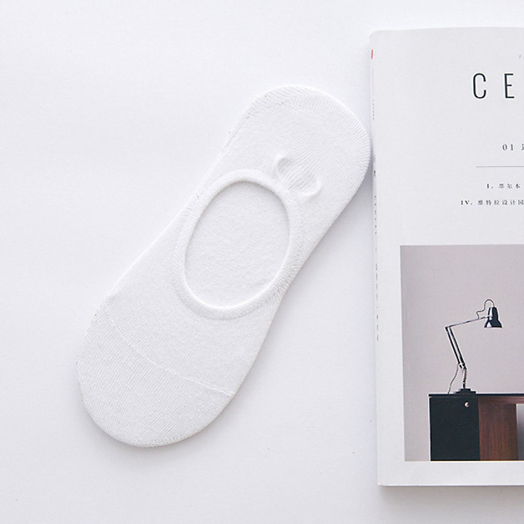 Vớ Lười Nam Màu Trắng Cổ Ngắn Cotton Co Giãn Hút Mồ Hôi, Khử Mùi Nano Seal Combo 5 đôi