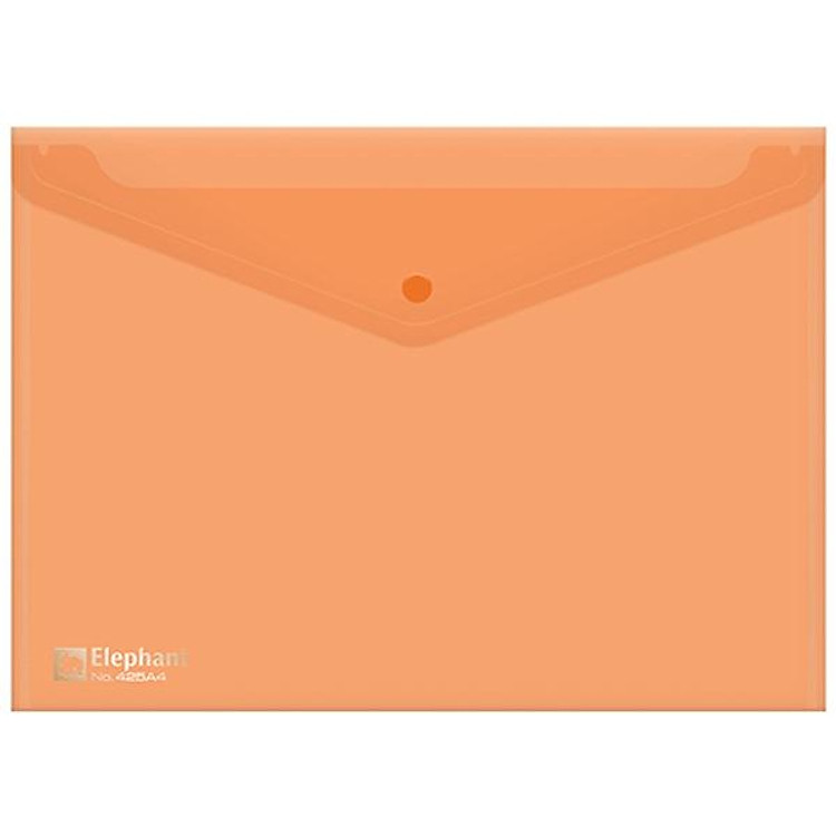 Bìa Nút Nhựa Elephant 425A4 - Màu Cam