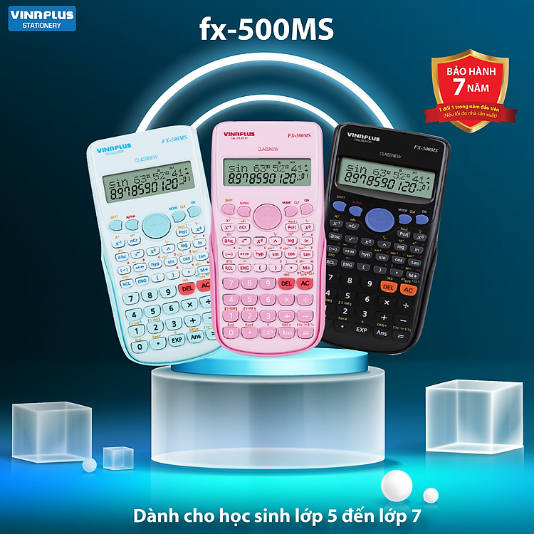 Máy tính học sinh FX-500MS PLUS – Đen