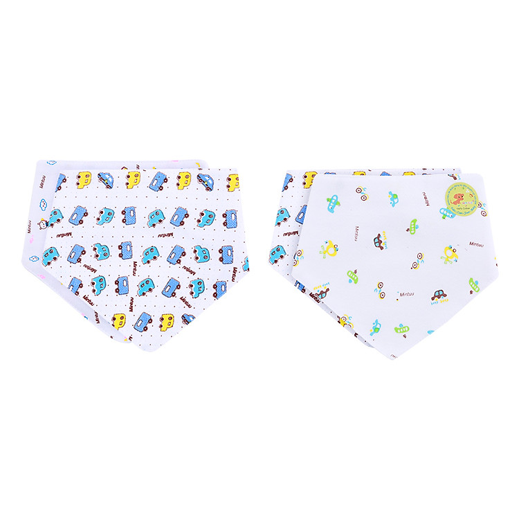 Combo 4 Khăn Choàng Cổ Tam Giác In Họa Tiết Mintuu