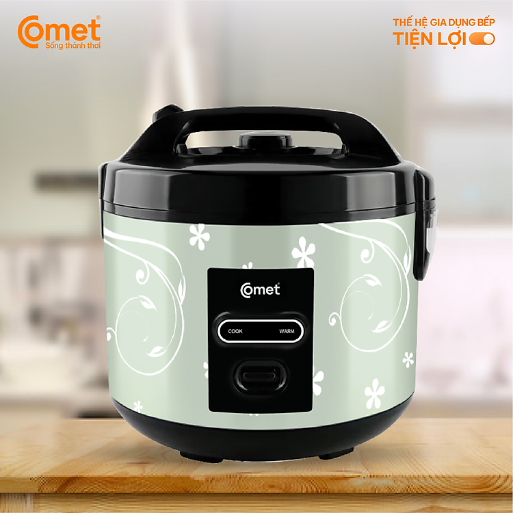 Nồi cơm điện Comet CM8016 dung tích 1.8L – Công suất 700W, chống dính cao cấp, giữ ấm 5 giờ – Bảo hành hàng chính hãng 12 tháng