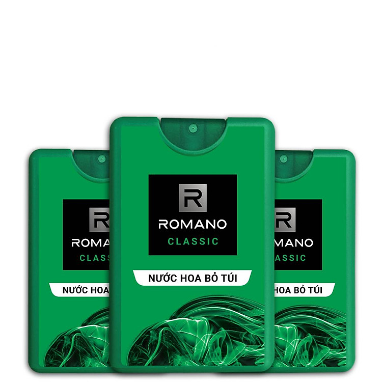 Combo 3 Nước hoa bỏ túi Romano Classic cổ điển lịch lãm 18mlRom