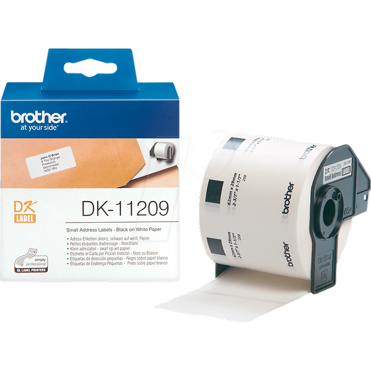 Nhãn Bế, Giấy Decal Brother DK-11209 (29mm x 62mm x 800 nhãn) - Hàng chính hãng