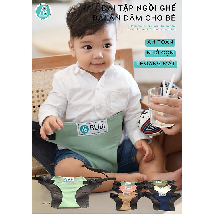 Mua Đai Ăn Dặm BUBI – Xanh Mint Chính hãng Ưu đãi