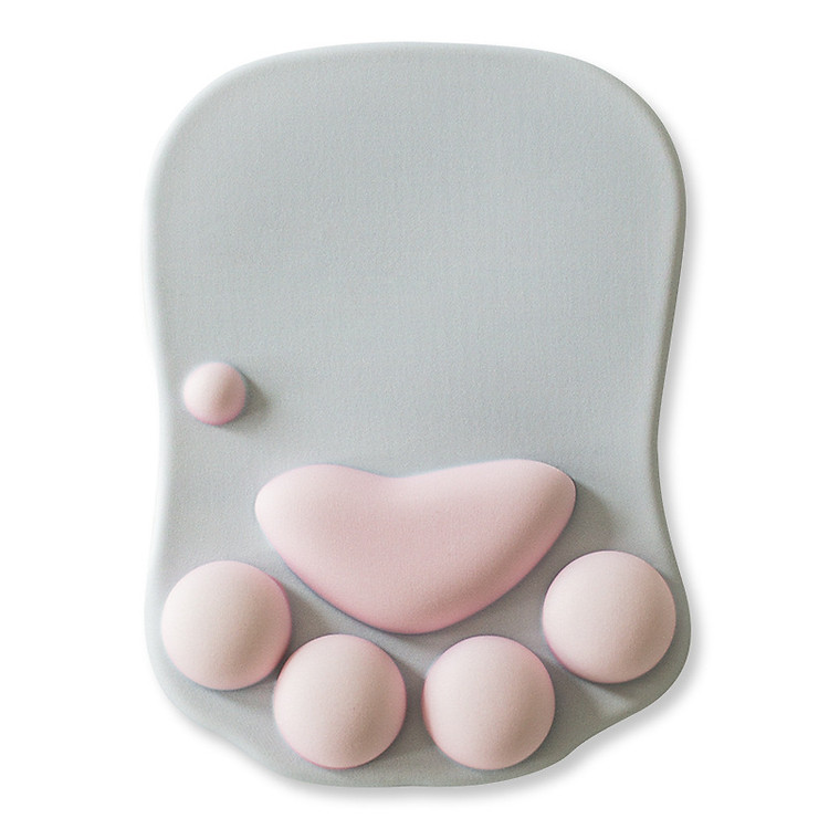 Miếng Lót Chuột Silicone CÓ ĐỆM TAY hình chân mèo - Hàng Chính Hãng