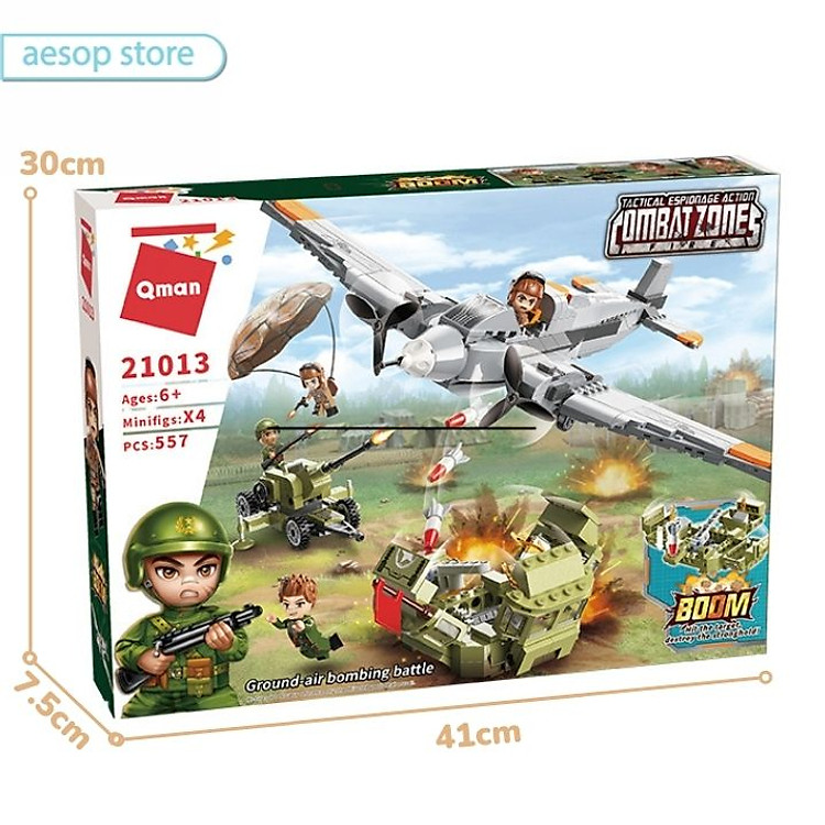 Mua Đồ chơi lắp ráp máy bay ném bom Qman Chính hãng Tiết kiệm - Hình ảnh 3