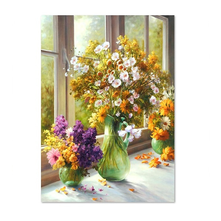 Tranh in sơn dầu lọ hoa mùa thu LunaCV-0517
