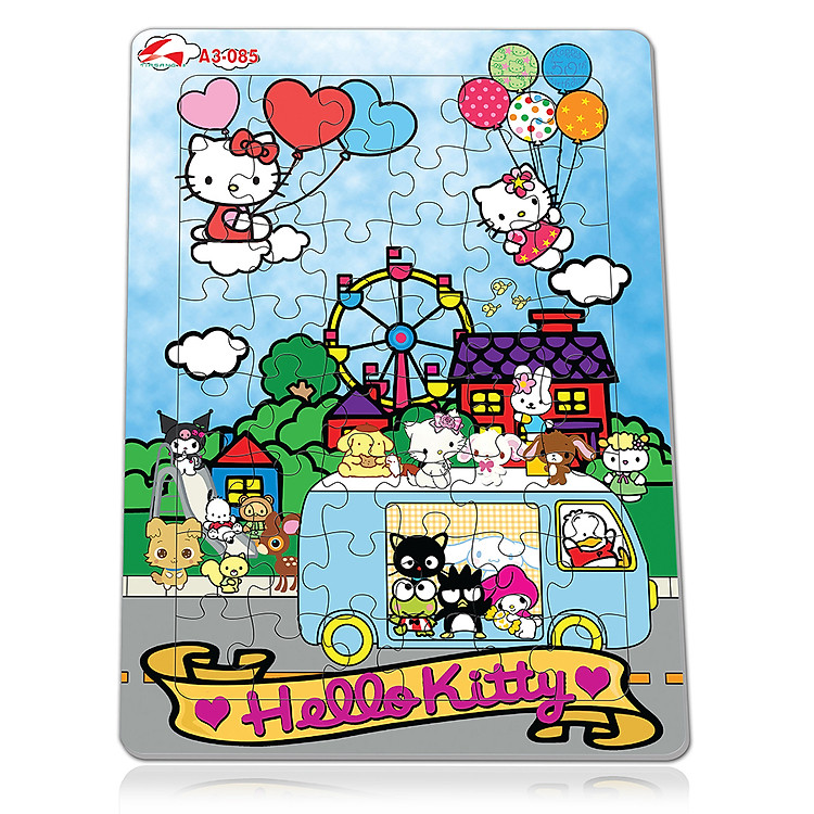 Mua tại Tiki: Xếp hình Hello Kitty 48 Mảnh - Tặng Đố Chính hãng Tiết kiệm