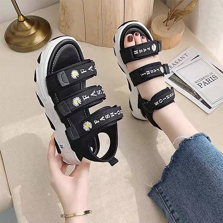Dép quai hậu sandals nữ thời trang kiểu dáng hoa cúc trẻ trung phong cách - dép nữ thời trang mới FS2