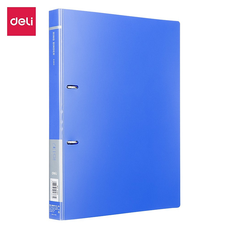 File Nhẫn 2 Càng A4 Deli – Xanh Dương (1 chiếc)