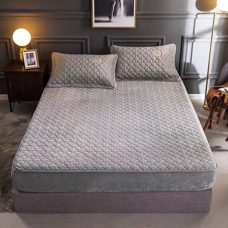 SÉT GA GỐI NỈ NHUNG TRẦN ( 1 GA CHUN + 2 VỎ GỐI NẰM ) - TMJ04