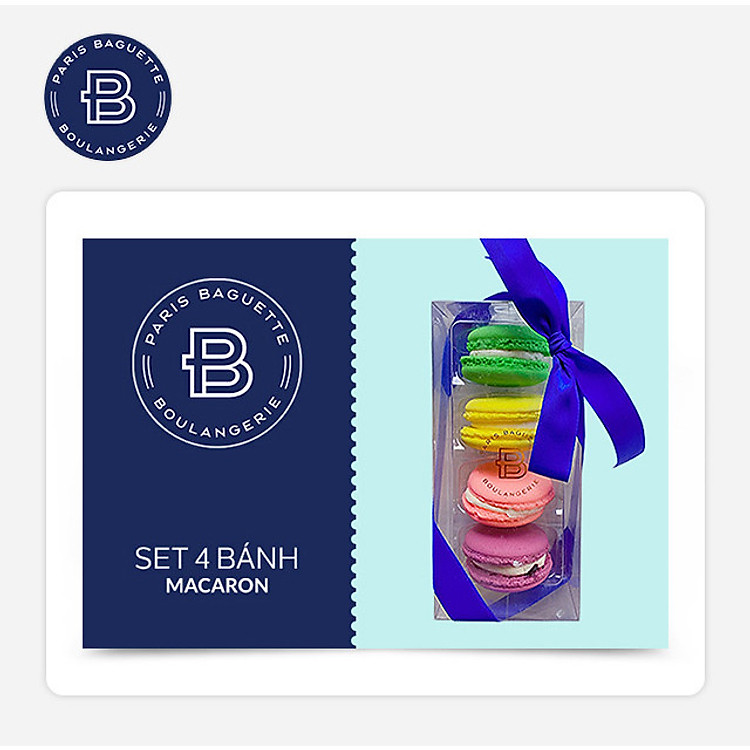 Paris Baguette - Set 4 Bánh Macaron _ Áp Dụng Tại Hồ Chí Minh