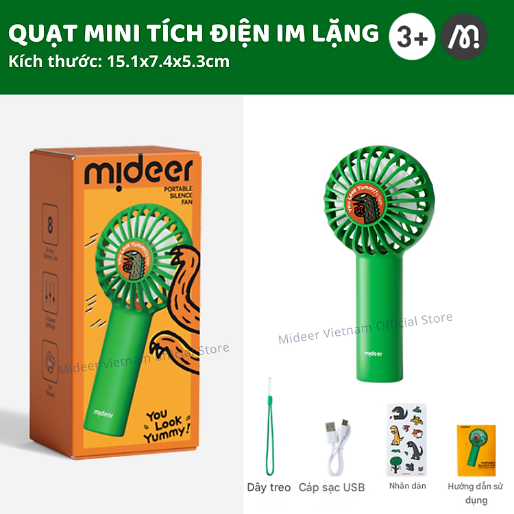 Mua Quạt cầm tay mini Mideer cho bé Chính hãng Ưu đãi - Hình ảnh 3