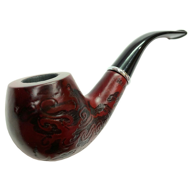 Tẩu hút thuốc gỗ khắc hoa văn cao cấp