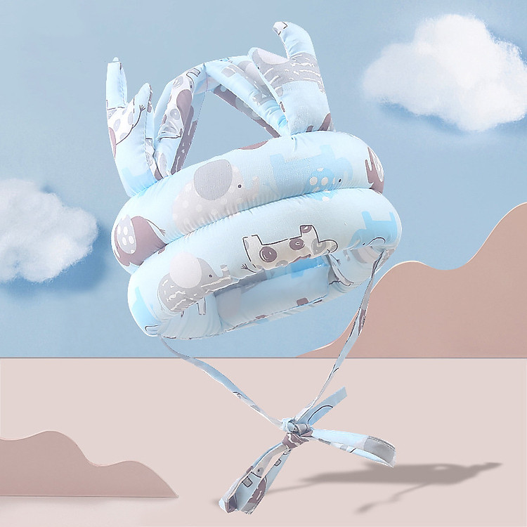 Mũ nón bảo hiểm bảo vệ đầu cho bé tập đi chống va đập cho bé tùy ý chỉnh to nhỏ, vải bọc thoáng khí