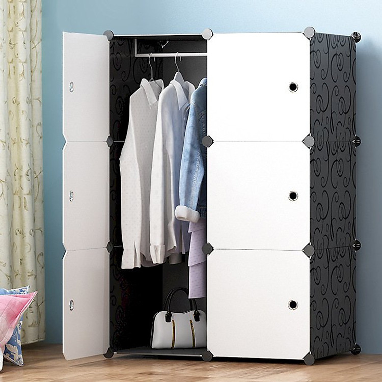 Tủ nhựa ghép 6 ngăn MH (74 x 47 x 110cm )