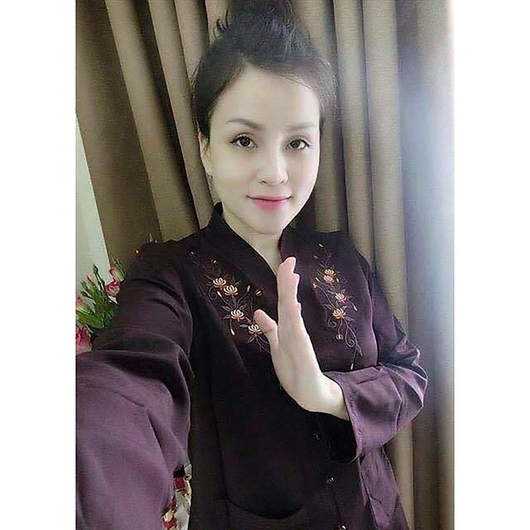 Áo Lam Đi Chùa - Bài Lai Tôn Màu Nâu Gụ