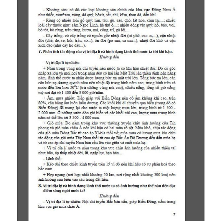 Câu hỏi & bài tập bồi dưỡng học sinh giỏi địa lí 12 - Ảnh 5