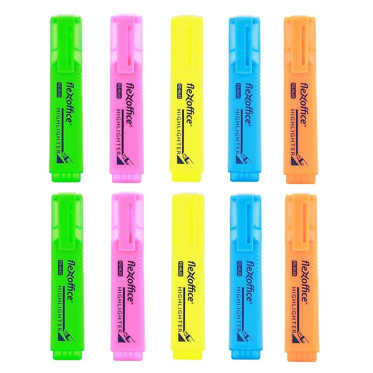 Hộp 10 Bút dạ quang FlexOffice FO-HL05
