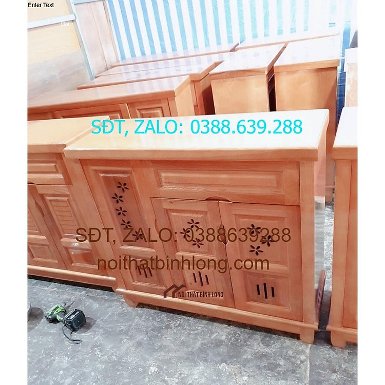 Tủ để giày gỗ xoan đào